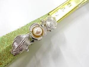 アンティーク　パール　帯留め